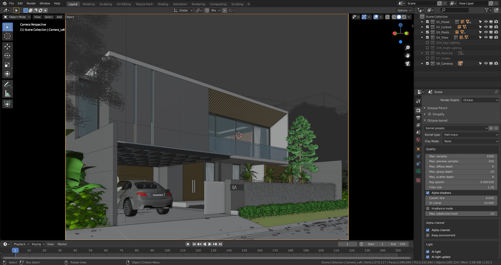 exterior with Blender and Octane Render (Profile) Blender 3D Architect